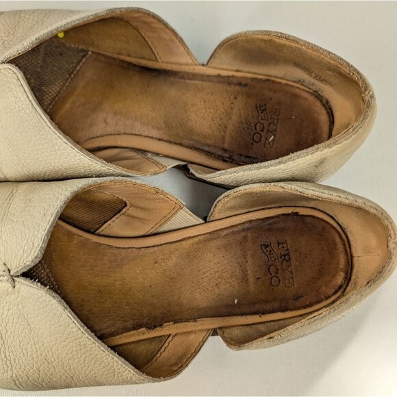 Frye & Co. Cream Leather Pointed Toe Flats – Women’s 9M - Picture 5 of 7